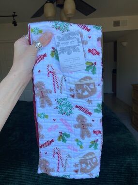 🌼 NWT Shabby Chic Holiday Gingerbread & Candy Kitchen Towel Christmas Dish Towel